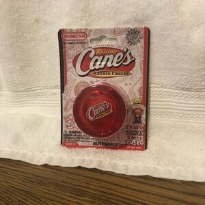 Duncan butterfly red Raising Cane’s logo yo-yo